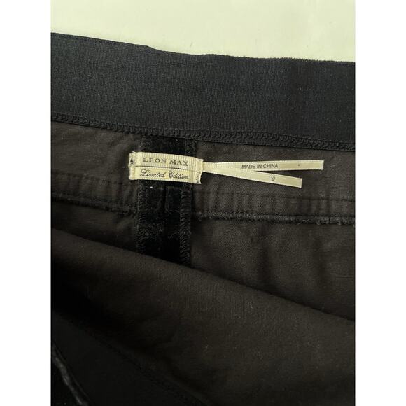 Leon Max Velvet Mini Skirt XS Black Stretchy Y2K School Preppy - Picture 3 of 6